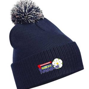 Bobble Hat navy blue with embroidered logo