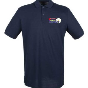 100% Cotton Pique Polo Shirt in Navy Blue with embroidered logo