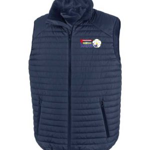 Thermoquilt Gilet in navy blue with embroidered logo